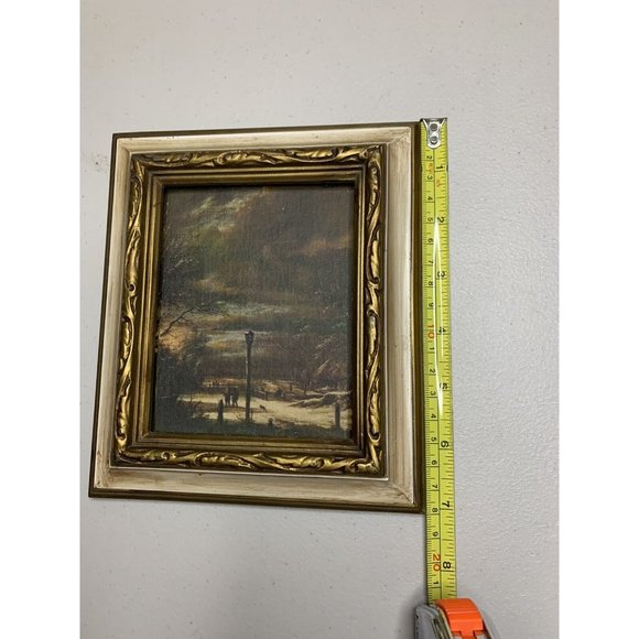 Winter Landscape by Jacob Van Ruisdael On 4” x 5” Cardboard Ornate 6” x7”Frame** - Picture 4 of 6